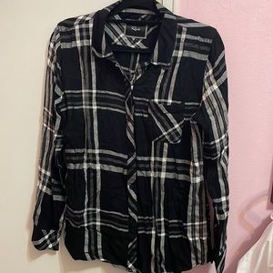 Rails Black Plaid Shirt/ Flannel